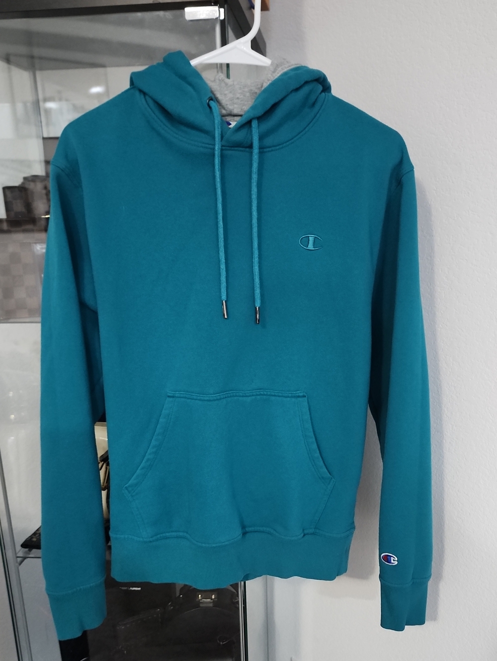 Champion Teal Hooded Pullover Sweatshirt